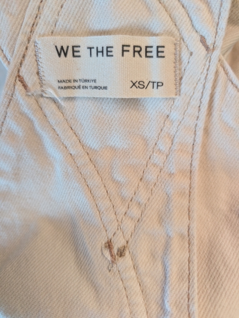 We The Free Lucky You Barrel Overalls, nwot, XS, Cream - Picture 6 of 6